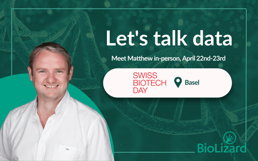 Meet Matthew Hall and the BioLizard team at the Swiss Biotech Day on April 22-23 in Basel, Switzerland.